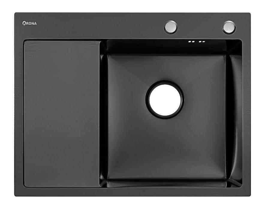 Мойка ARS 650*505 мм R-правая, BLACK PVD NANO арт. 37708 ARONA