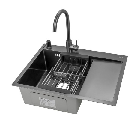 Мойка ARS 650*505 мм L-левая, BLACK PVD NANO арт. 37711 ARONA