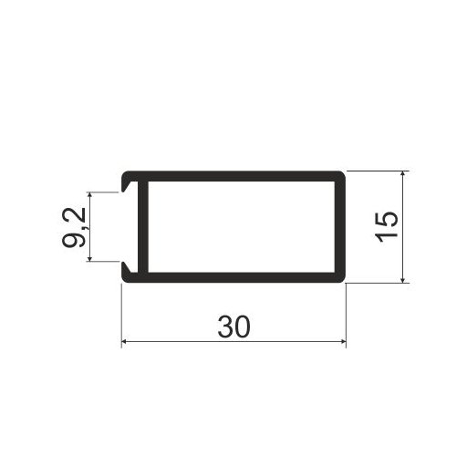 TP Штанга для вешалок прямоугольная 5,8м, Серебро (А00) MODUS