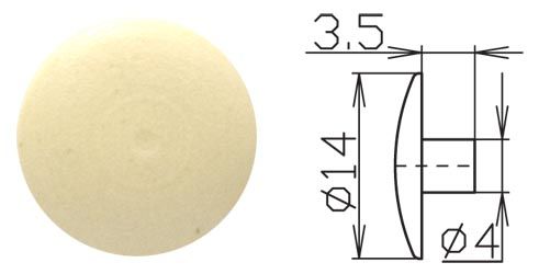 Заглушка под еврошуруп №20, Ваниль