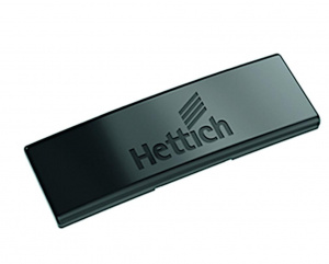 9091821 Заглушка на консоль петли Sensys, с логотипом Hettich, сталь, черный обсидиан