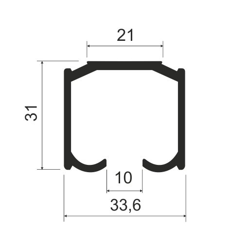 MS182 Направляющая для подвесной системы AIR 5,8м, Серебро матовое (А00) MODUS