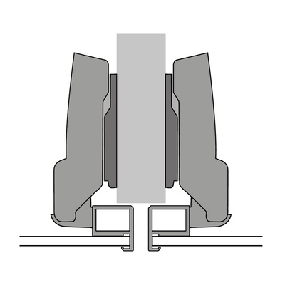 9091231 Петля Sensys 8661 для алюм рам, угол 95°, чашка TA32, навеска на сред стенку, черн обсидиан