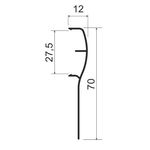 MS181 Профиль накладка для подвесной системы AIR 5,8м, Серебро матовое (А00) MODUS