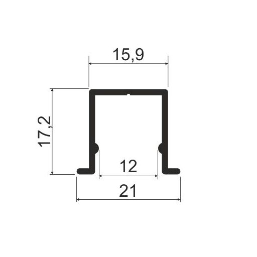 MS185 Профиль врезной для подвесной системы AIR 5м, Серебро матовое (А00) MODUS