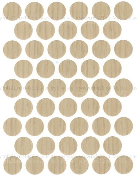 Заглушка самоклеящаяся Pacific №18/2129/PC2125 (дуб выбеленный) d=14мм (50шт./л)