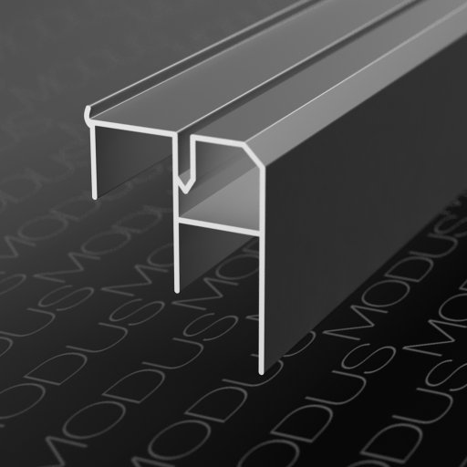 MS63 Профиль направляющий нижний для системы OPK 5,8м, Серебро (А00) MODUS