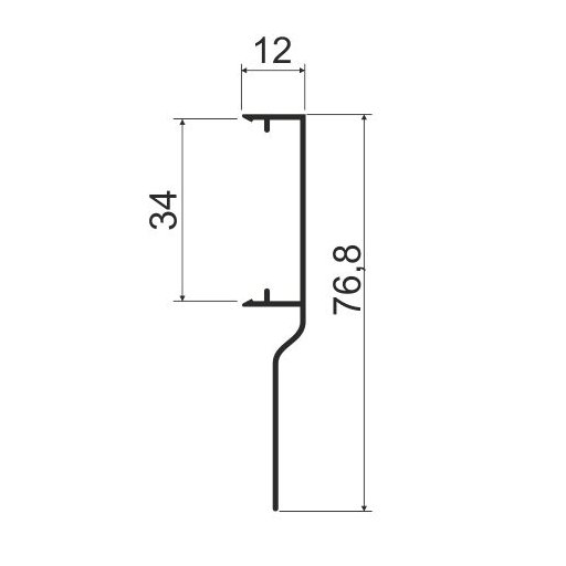 MS183 Профиль накладка для подвесной системы AIR SOFT 5,8м, Серебро матовое (А00) MODUS