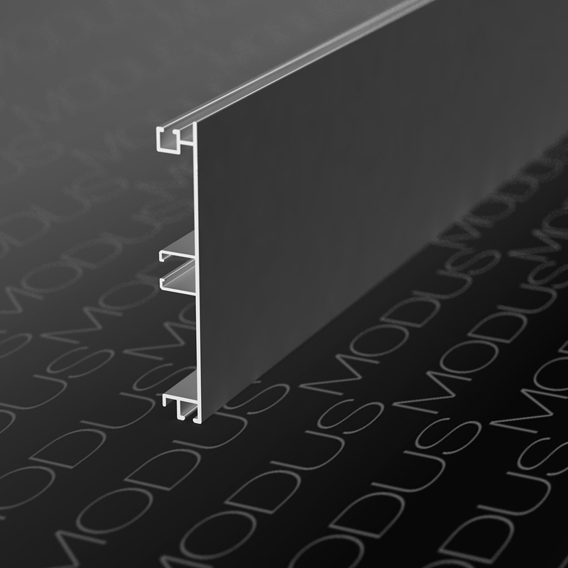 KB100 Цоколь алюминиевый H=100, 4м (уплотнитель в комплекте), Латунь (А21) MODUS