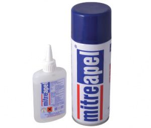 Клей APEL MITRE instant контактный двухкомп. (100 гр/400 мл) активатор спрей