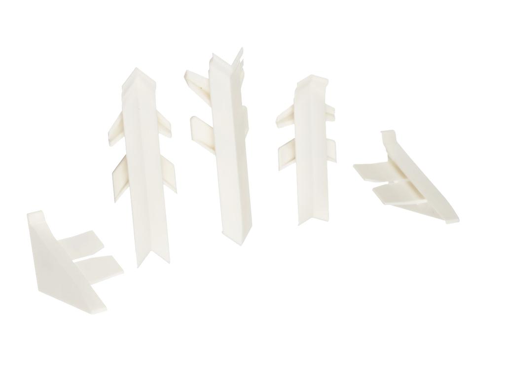 Комплект фасон. част. к плинтусу Перфетто лайн SB 135 91115 Белый REHAU