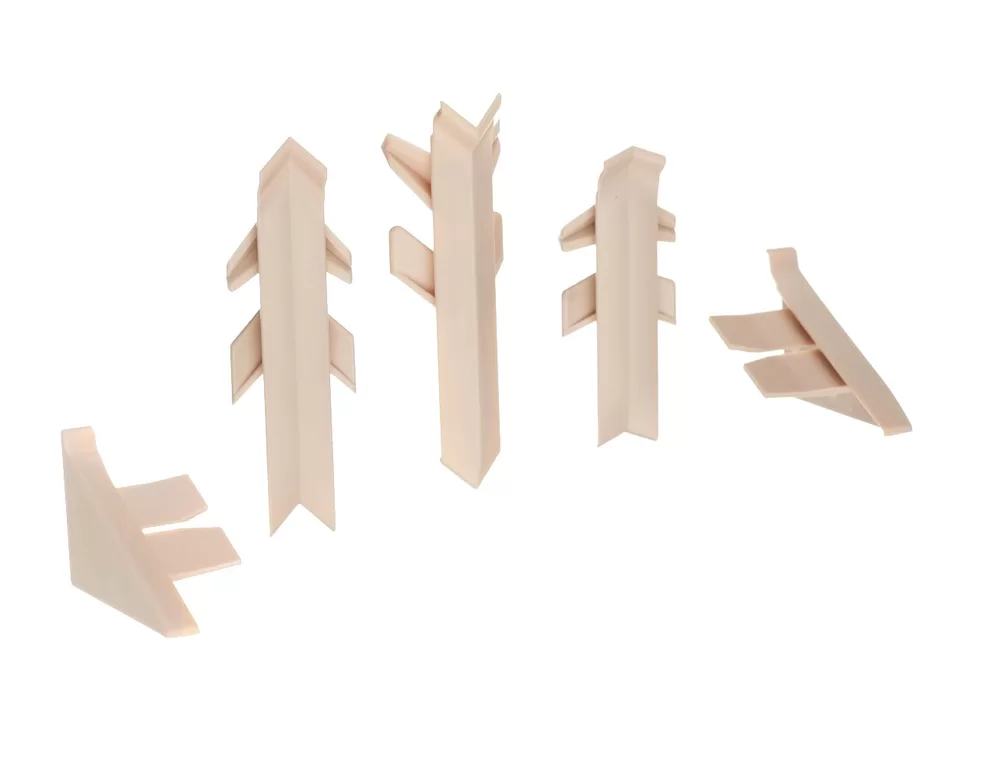 Комплект фасон. част. к плинтусу Перфетто лайн SB 135 94129 Бежевый REHAU