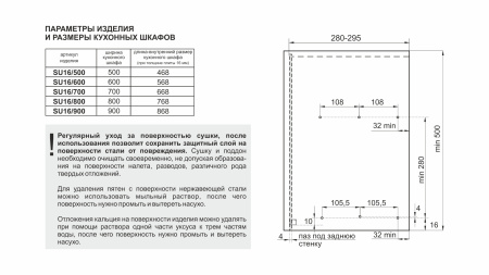 Сушка д/посуды GLORIA SU16/800мм, с 2-мя поддонами (нержавеющая сталь)  Boyard