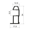 MS161 Профиль вертикальный 5,4м, Черный браш (A25) MODUS
