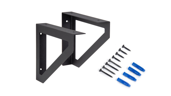 Полкодержатель CORNER P306BL.4 (BL - Матовый чёрный), компл (2шт.)