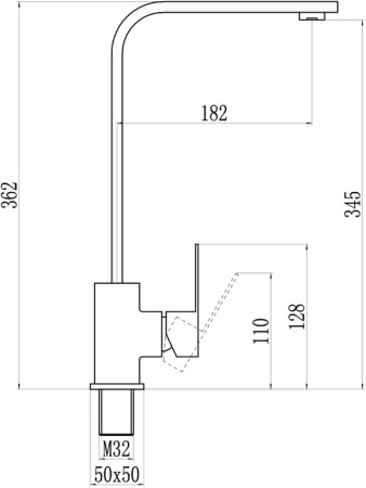 Смеситель Savol S-SUS3001 для кухонной мойки (Сатин)
