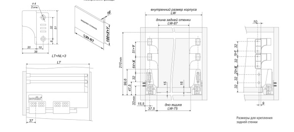 Держатель продольного рейлинга B-Box SBH20/GR