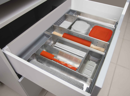 PC06/GR/290 x 472 - Поддон-делитель д/столовых приборов (серый), Boyard