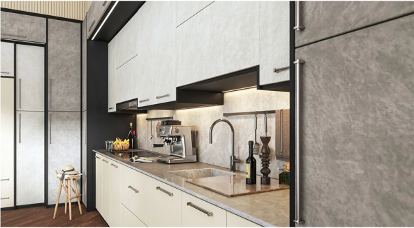 МДФ панель 3064 Крем кроко матовый 9 гр. (2800*1220*18 мм) AGT 3Р