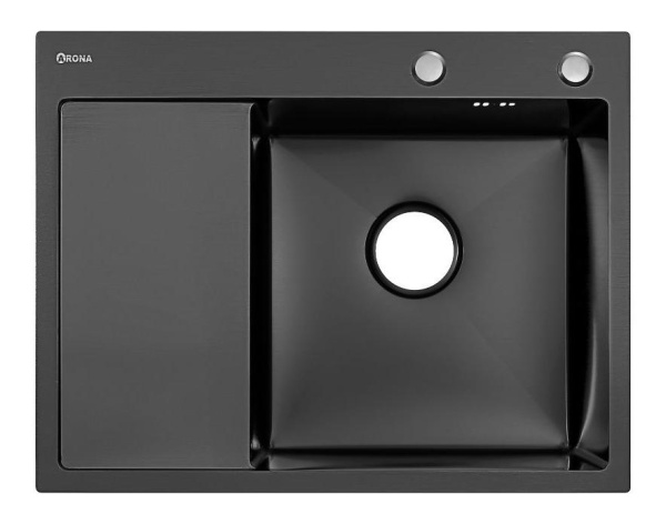 Мойка ARS 650*505 мм R-правая, BLACK PVD NANO арт. 37708 ARONA
