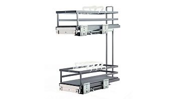 KR05/1/3/200/R/GRPH, Корзина 200мм, правая FLORA графит(Boyard)