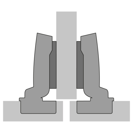 9091739 Петля Sensys 8645i, угол 110гр, чашка TH52 D35, средняя стенка, B3, черный обсидиан
