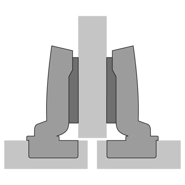 9091739 Петля Sensys 8645i, угол 110гр, чашка TH52 D35, средняя стенка, B3, черный обсидиан