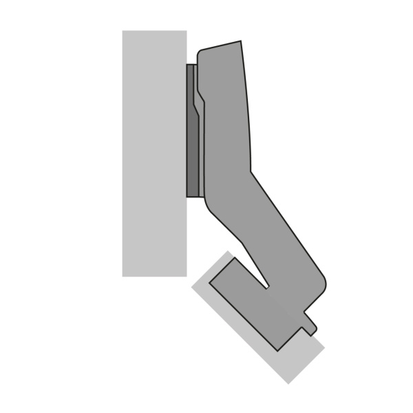 9088020 Петля Sensys 8639i, угол корпуса W45, угол 95гр, чашка TH52 D35, вкладная, B25