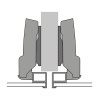 9091231 Петля Sensys 8661 для алюм рам, угол 95°, чашка TA32, навеска на сред стенку, черн обсидиан