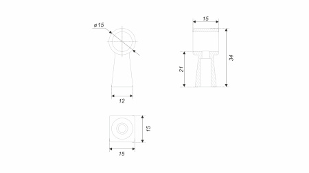 Держатель HOLD Conus RN004MBSG.23 (MBSG - Матовое брашированное сатиновое золото)