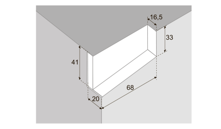 CHP01/W/L - Заглушка д/навеса модели 01 (белый), левая (Boyard)