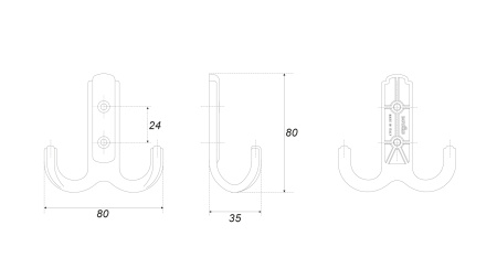 Мебельный крючок DOMANI K252MAB.6 (MAB - Матовая старинная латунь )