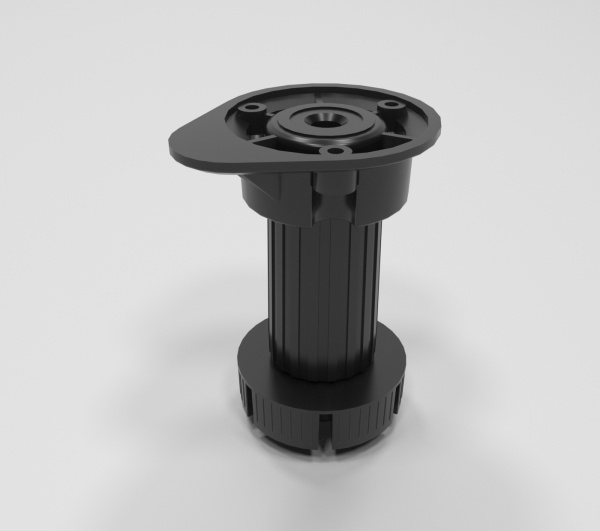 Опора Пара-Пласт Чёрная В87259 100мм, 2 части в СБОРЕ, нагр.300 кг