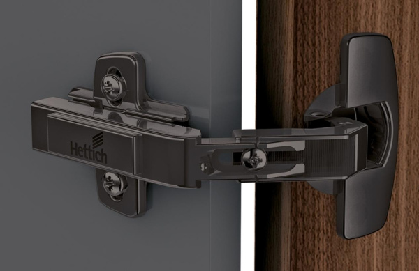 9116394 Петля Intermat 9930, угол 50гр/65гр, чашка TH52 D35, накладная, B24, черный обсидиан
