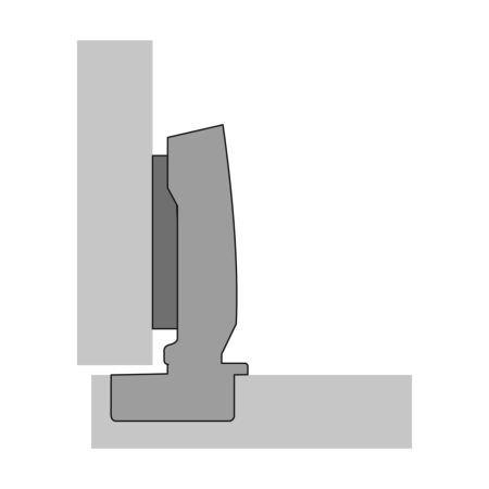 9091758 Петля Sensys 8661, угол 95гр, чашка TH52 D35, накладная, B12,5, черный обсидиан