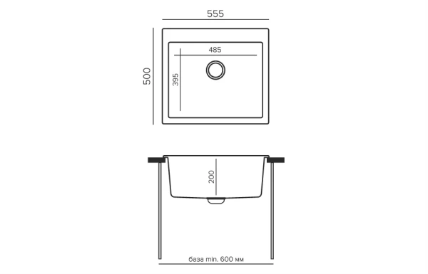 Мойка прямоугольная Tolero Classic R-111 (Грей) арт. 855915