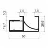 MF22 Профиль-ручка 5,5м, Латунь (A21) MODUS