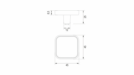 Мебельная ручка CUBO BASICO RC524RCHMP.1/W(RCHMP-Розовое шампанское, W-Белый)