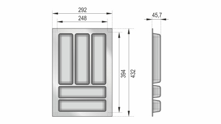 Блок-константа для столовых приборов БЛОКИ PC14/W/292x430