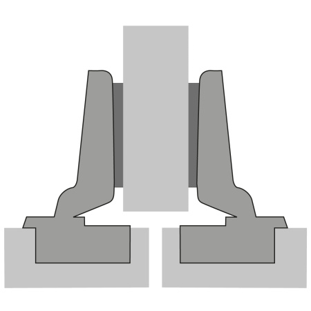 1030620 Петля Intermat 9943, угол 110гр, чашка TH42 D35, средняя стенка, B3 (для полунаклад.)