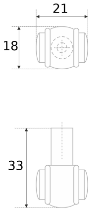 Мебельная ручка BAMBOO RC019BSBN.4 (BSBN - Брашированный чернёный старинный никель)