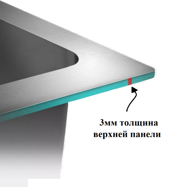 Мойка AMOLLET (480*480*220 мм.)  (Графит)