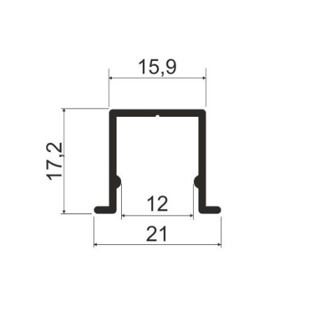 MS185 Профиль врезной для подвесной системы AIR 5м, Серебро матовое (А00) MODUS