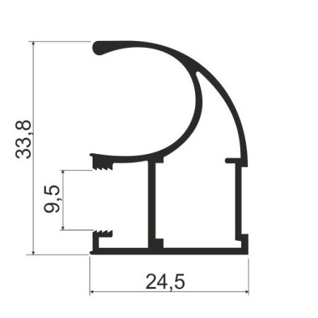 MS125(С) Профиль вертикальный 5,4м, Титан (А18) MODUS