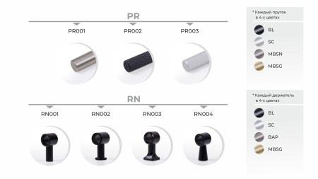 Пруток LINE PR003SC.1/160 (SC - Сатиновый хром)