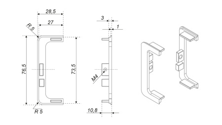 Заглушки GOLA BALANCE RZ050.01GR (GR - Серый)