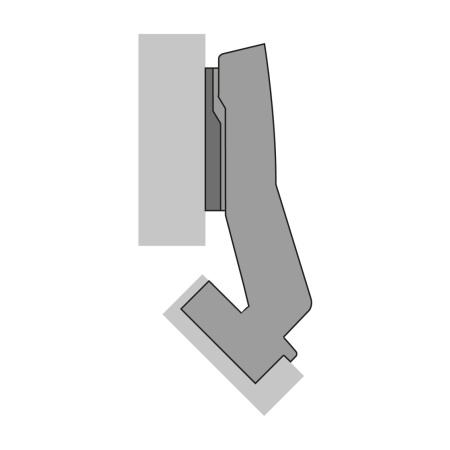 9088019 Петля Sensys 8639i, угол корпуса W45, угол 95гр, чашка TH52 D35, накладная, B2