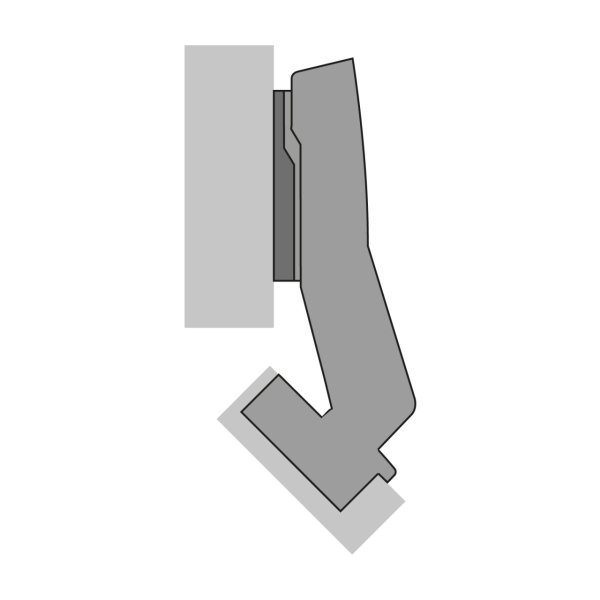 9091747 Петля Sensys 8639i, W45, угол 95°, чашка TH52, D35, накладн навеска (B -2), черный обсидиан