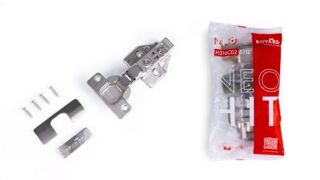 H316C02/5112/17/H8CP/H7CP/BOYARD (Петля c амортизацией в индивидуальной упаковке  90 градусов d35 НЕ