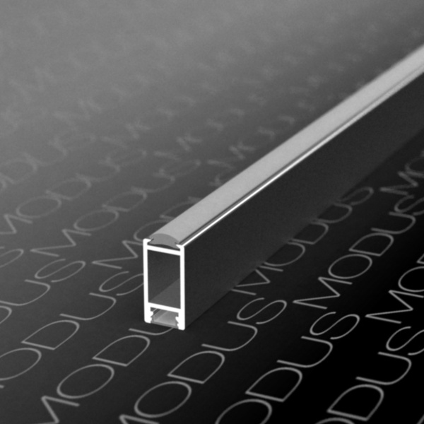 TPL Штанга для вешалок прямоугольная с пазом под подсветку 5,8м, Серебро (А00) MODUS